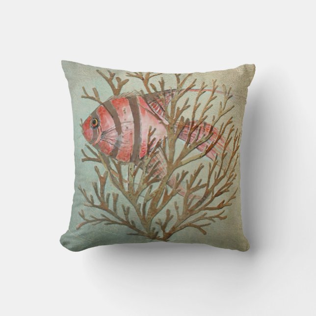 tropical fish pillow, Copyright Karen J Williams Cushion (Front)