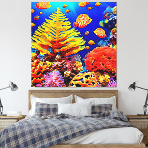 Tropical Fish Reef Underwater Life Canvas Print