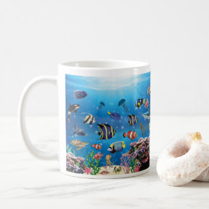 Tropical Fish swimming Seabed Coffee Mug