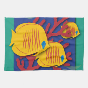 Tropical Fish Tea Towel