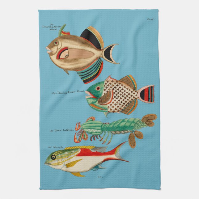 Tropical Fish Tea Towel (Vertical)