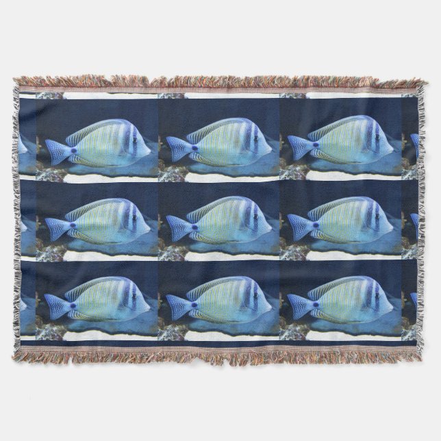 Tropical fish throw blanket (Front)