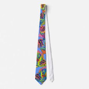 Tropical Fish Tie, Whimsical Art Tie