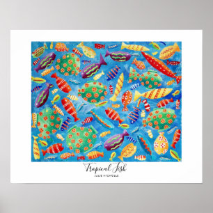Tropical Fish Underwater sea Life Painting Poster