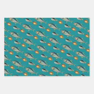 Tropical Fish Wrapping Paper Sheet
