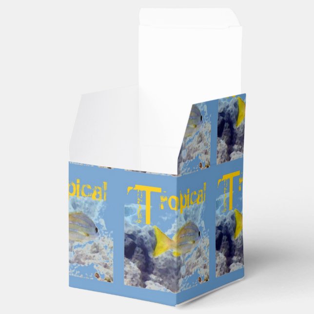 Tropical Fish (yellow) Favour Box (Opened)