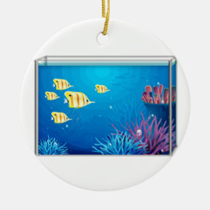 Tropical FishTank Ceramic Tree Decoration