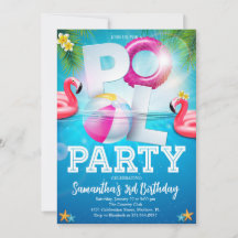 Tropical Flamingle Pool Party Birthday