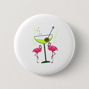Tropical Flamingo Art Gifts 6 Cm Round Badge