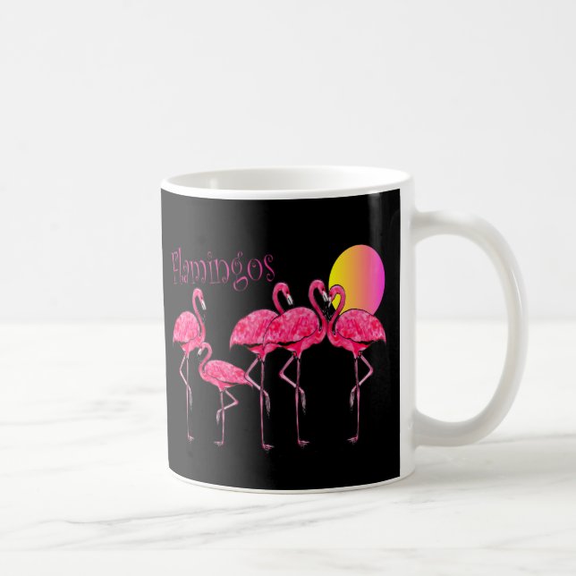 Tropical Flamingo Art Gifts Coffee Mug (Right)