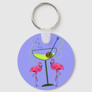 Tropical Flamingo Art Gifts Key Ring