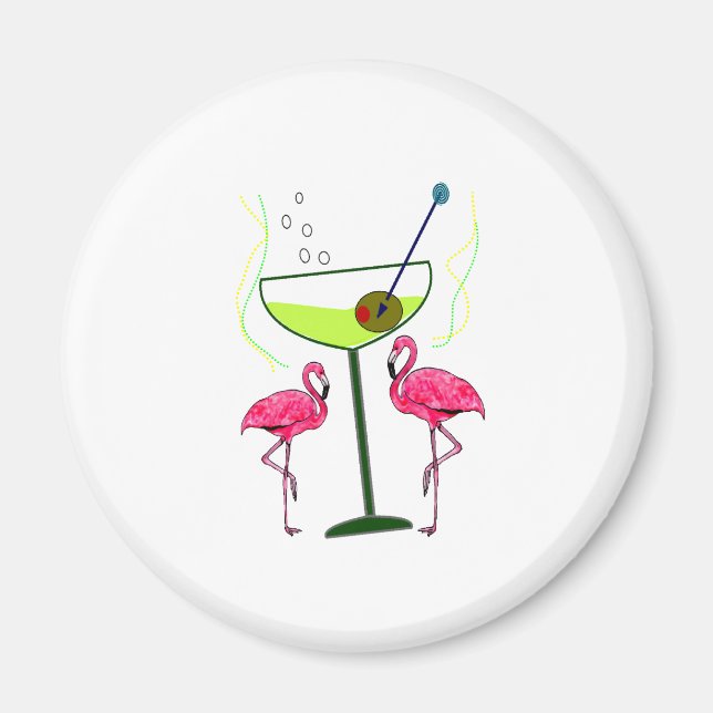 Tropical Flamingo Art Gifts Magnet (Front)