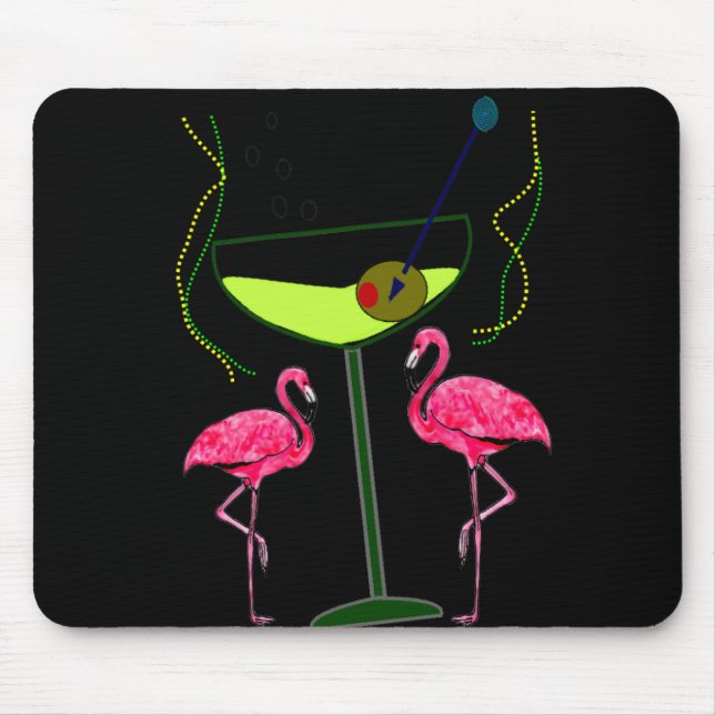 Tropical Flamingo Art Gifts Mouse Mat (Front)