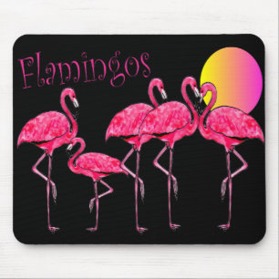 Tropical Flamingo Art Gifts Mouse Mat