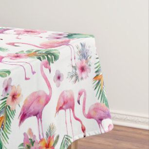 Tropical Flamingo Baby Shower Tablecloth