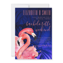 Tropical Flamingo BACHELORETTE WEEKEND Pink Blue