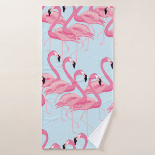 Tropical flamingo bird seamless pattern background bath towel