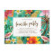 tropical flamingo birthday party invitation
