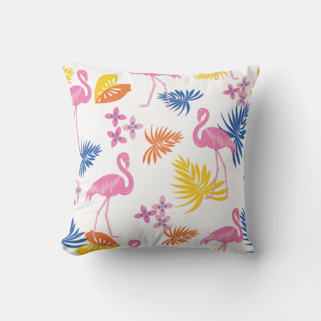 Tropical Flamingo Bliss Cushion (Front)