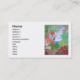 Tropical Flamingo Business Card