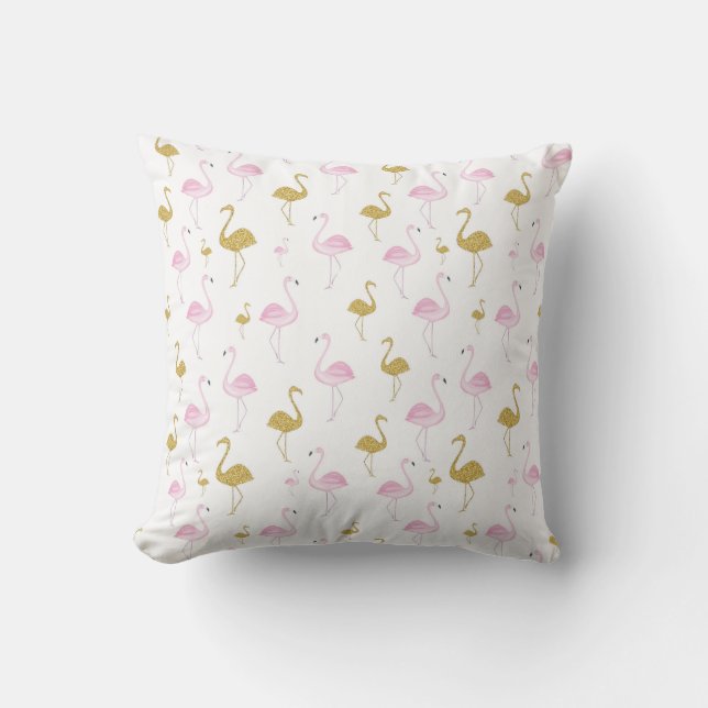 Tropical Flamingo Cushion / Pillow (Front)