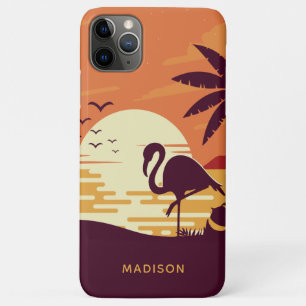 Tropical Flamingo custom name phone cases
