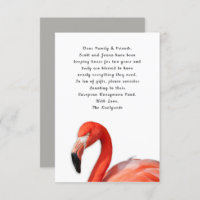 Tropical Flamingo Custom Wishing Well Cards