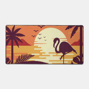 Tropical Flamingo Desk Mat