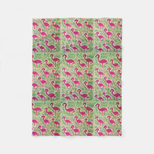 Tropical Flamingo Fleece Blanket