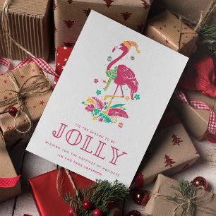 Tropical Flamingo Florida Beach Christmas Holiday 