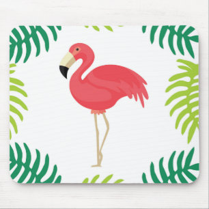 Tropical Flamingo Mouse Pad
