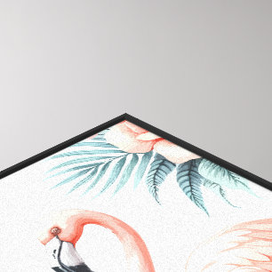 Tropical Flamingo Pair – Stretched Canvas Print