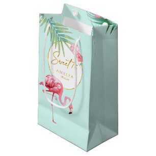 Tropical Flamingo Palms Sweet Sixteen ID926 Small Gift Bag