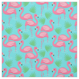 Tropical Flamingo Paradise Whimsical Pink Flamingo Fabric