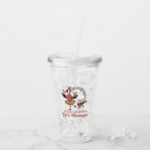 Tropical Flamingo Party & Ukulele Music - Fun Summ Acrylic Tumbler