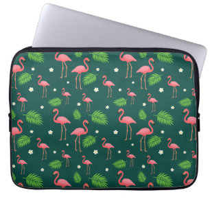 Tropical Flamingo Pattern Laptop Sleeve