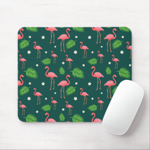Tropical Flamingo Pattern Mouse Mat