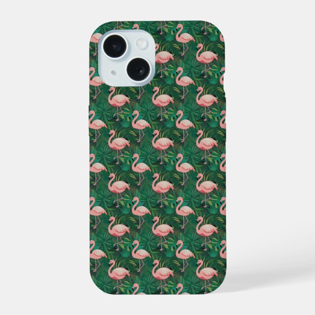 Tropical Flamingo Pattern Phone Case (Back)