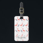 Tropical Flamingo Personalised Luggage tag<br><div class="desc">A cute luggage tag make it easier to spot your bag! This is specially designed for elegant girls.</div>