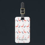 Tropical Flamingo Personalised Luggage tag<br><div class="desc">A cute luggage tag make it easier to spot your bag! This is specially designed for elegant girls.</div>