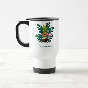 Tropical Flamingo - Personalized Trave Cup