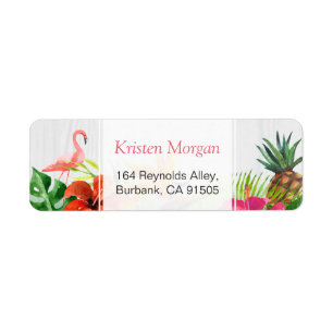 Tropical Flamingo Pineapple Floral RSVP