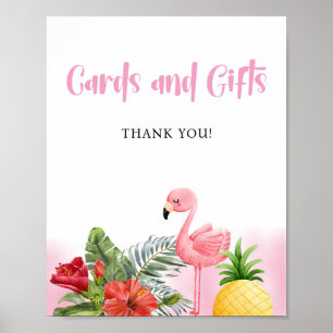 Tropical Flamingo Pink Cards and Gifts Sign
