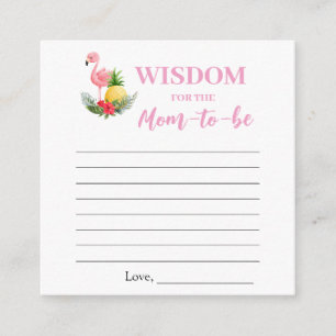 Tropical Flamingo Prayers for Baby Shower Card