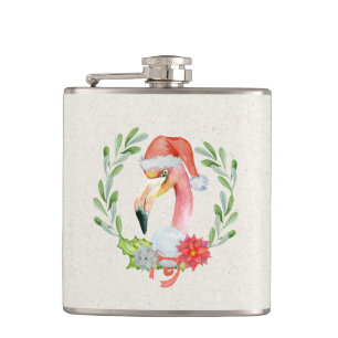 Tropical Flamingo Vinyl Wrapped Flask