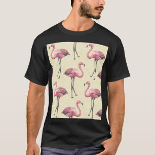 Tropical Flamingo: Watercolor Wallpaper Delight. T-Shirt