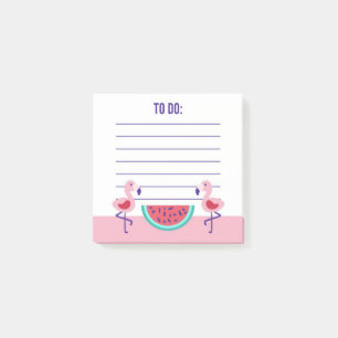 Tropical Flamingo Watermelon Post-It Notes