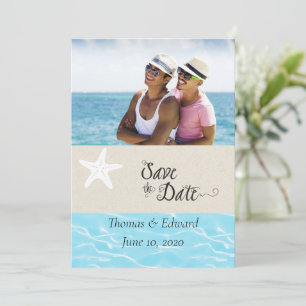 Tropical Flat Save The Date Card
