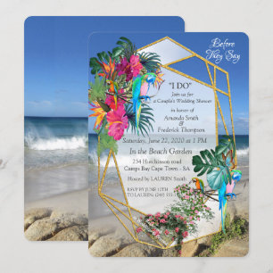 Tropical Flora Paradise at Sunset Invitation
