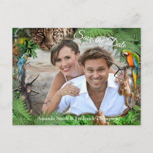Tropical Flora Paradise & Birds Announcement Postcard